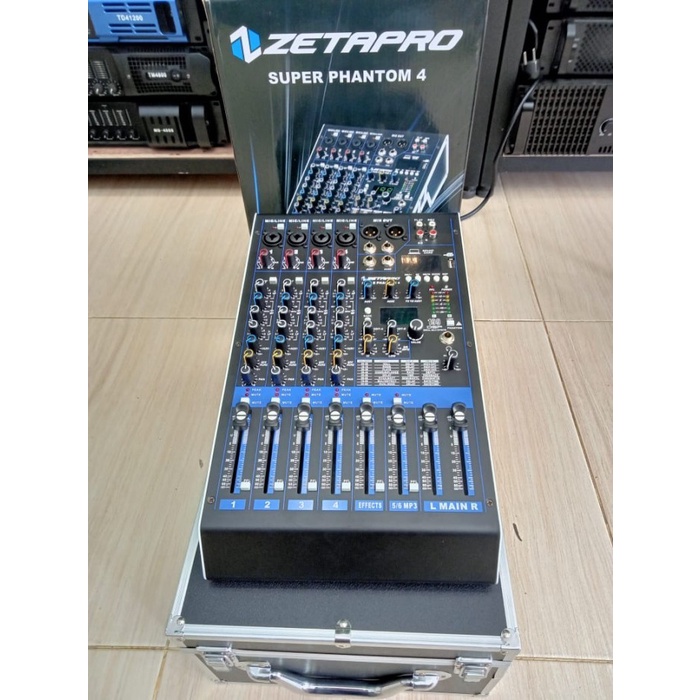 Mixer audio 4ch zetapro super phantom 4 original bluetooth free koper