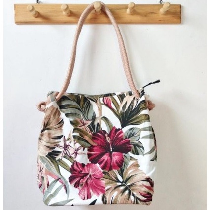 Terlaris TOTEBAG KANVAS MOTIF TALI SUMBU KAKU BAHAN TEBAL DAN LEMBUT