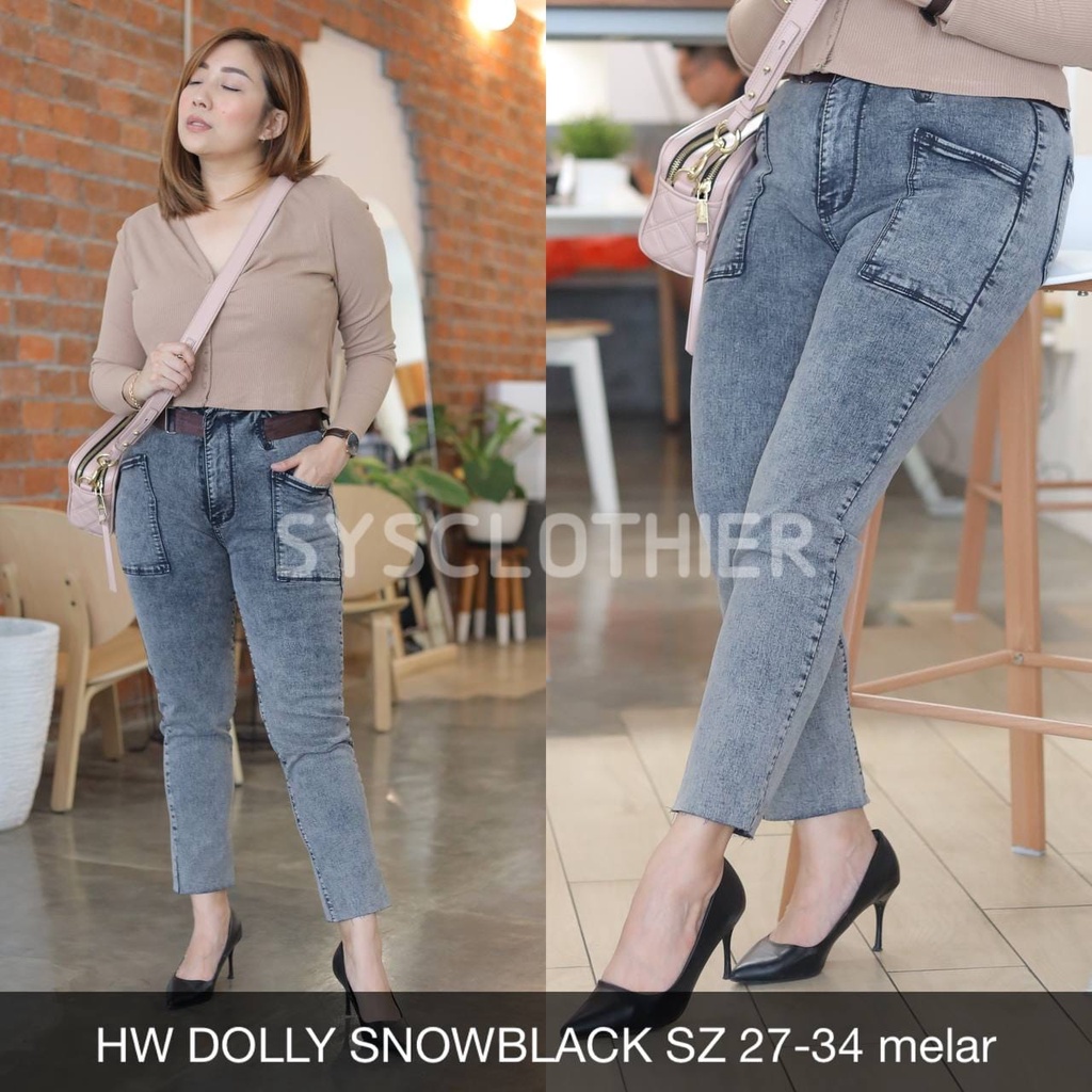 CELANA JEANS WANITA HW DOLLY BELT