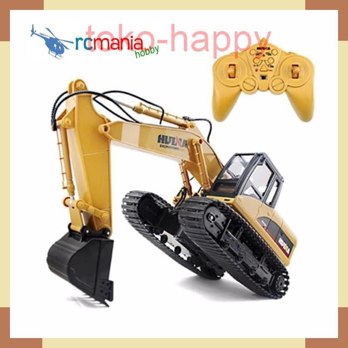 Huina 1550 15 channel Excavator with metal shovel RC Alat Berat