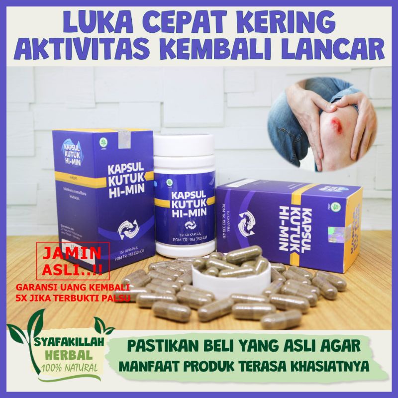 [ASLI] KAPSUL KUTUK HI-MIN, Kapsul Ikan Gabus, Obat Luka Pasca Persalinan, Operasi, Diabetes, Luka B