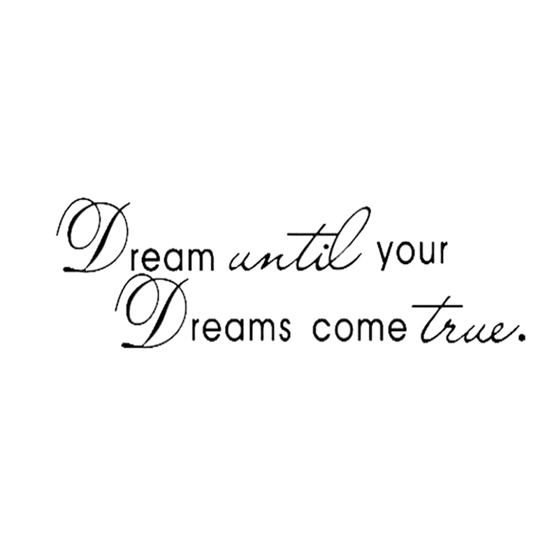 【Theredsunrisesiwy.id】Dream Until Your Dreams Come True Quote Vinyl Wall Sticker Decals Home Decor