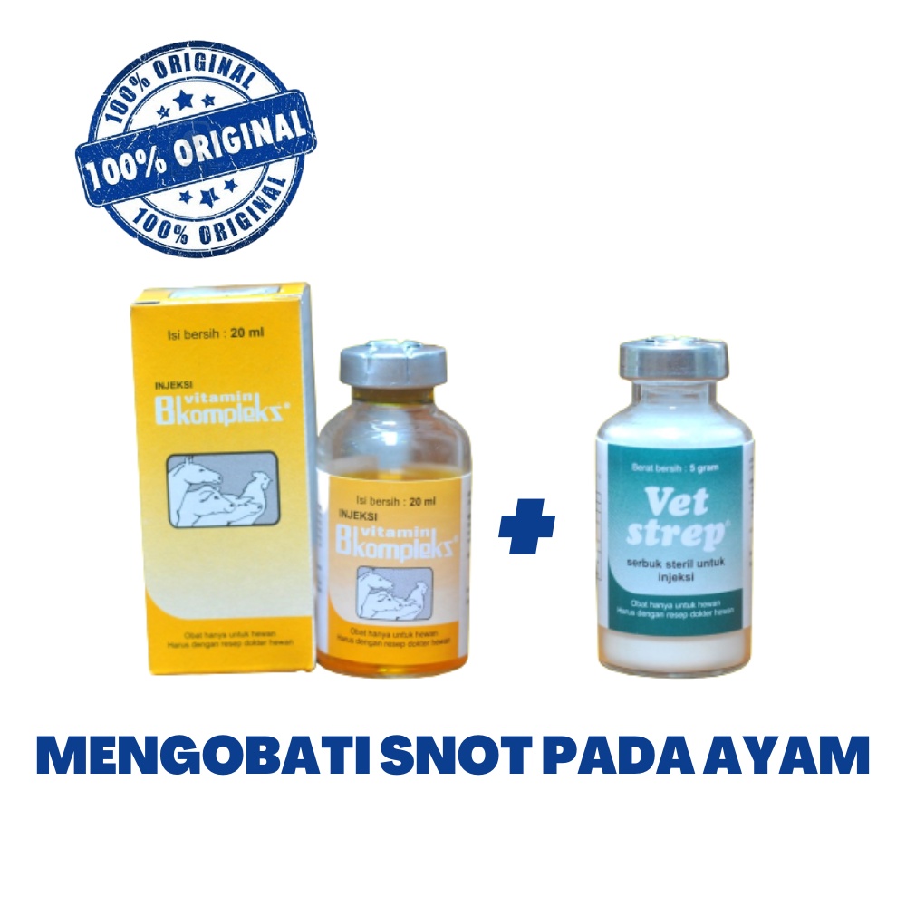 OBAT NGOROK paket b komplek 20 ml dan vet streep 5 gram / bonus sepuit