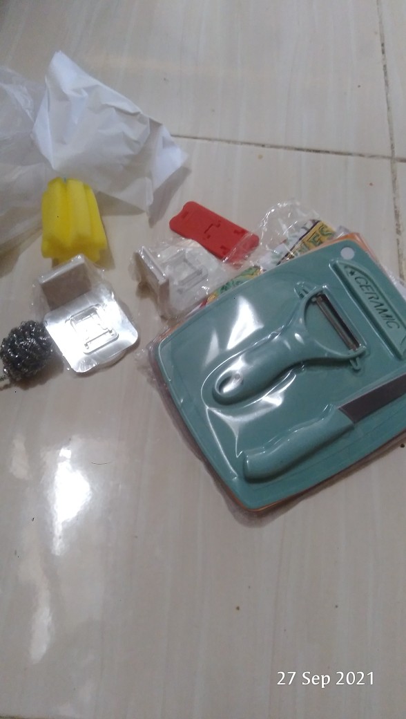 Pisau Set Talenan 3in1 Stainless Pisau Pengupas Buah Sayur Dapur Knife Peeler Fruit Chopping Board