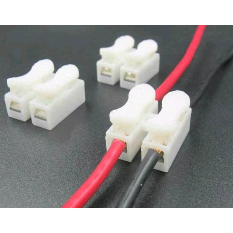 Terminal Sambungan Kabel 2 Pin 2 Jalur Model Jepit Penghubung Kabel Konektor Spin Quick Connect