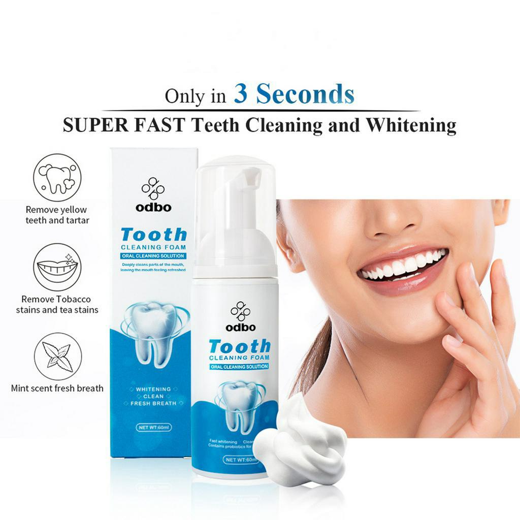 BPOM OdbO Teeth Cleaning and Whitening Foam 60ml