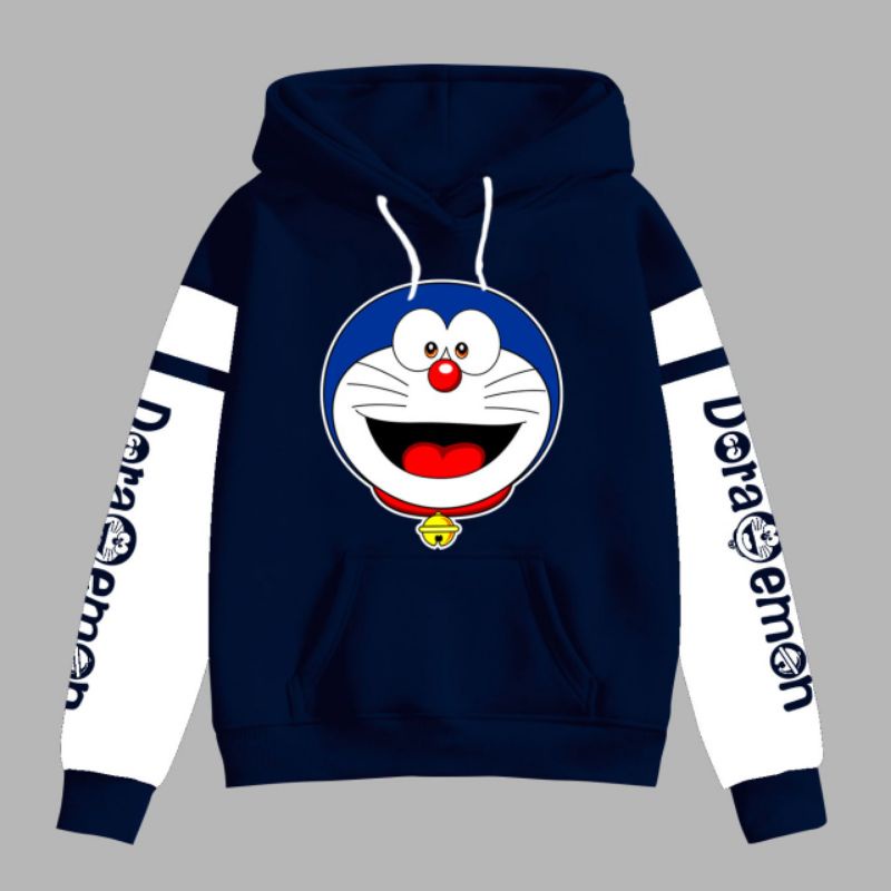 sweater hoodie kombinasi doremon anak model korea/umur 3-17 tahun/bisa cod