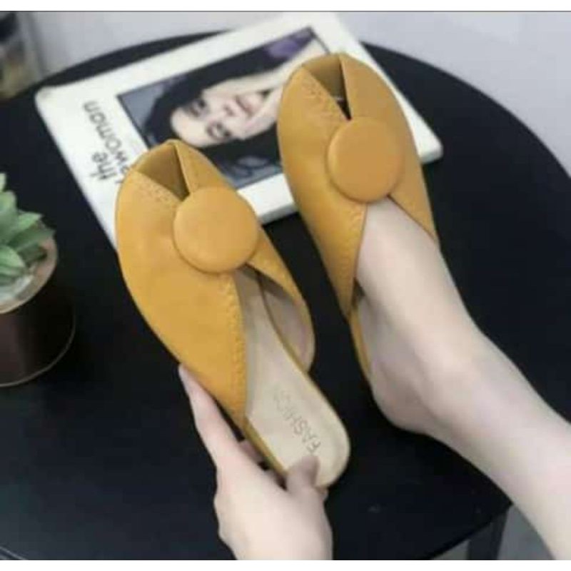 sandal wanita slip on sendal flat fashion LOLYPOP