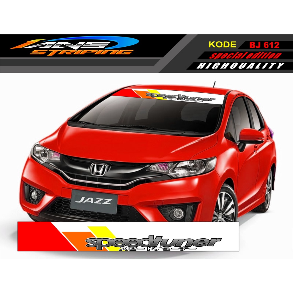 STICKER KACA DEPAN MOBIL JAZZ / BRIO / AGYA / AYLA / YARIS / MOBILIO / SEDAN BJ612