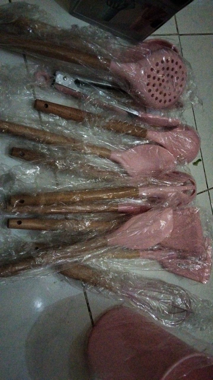 Muro 13 Pcs Spatula Sutil Utensil Set Silikon Silicone Tahan Panas Peralatan Masak