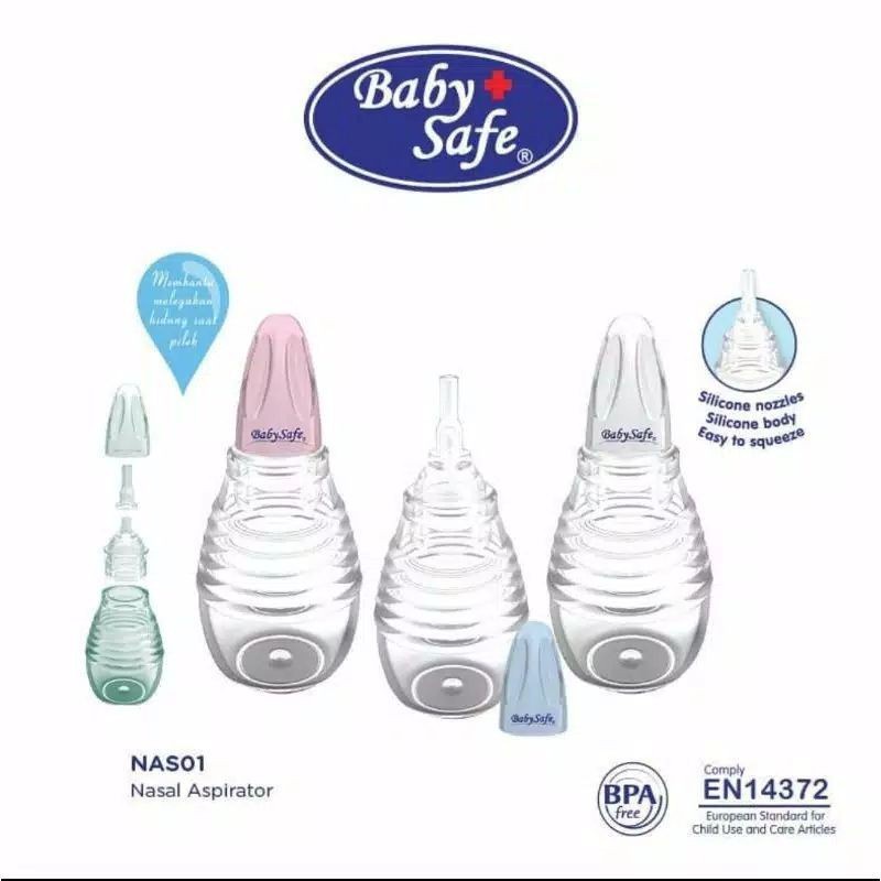 Baby Safe Silicone Aspirator Nasal NAS01 / Baby Safe Alat Penyedot Ingus Bayi