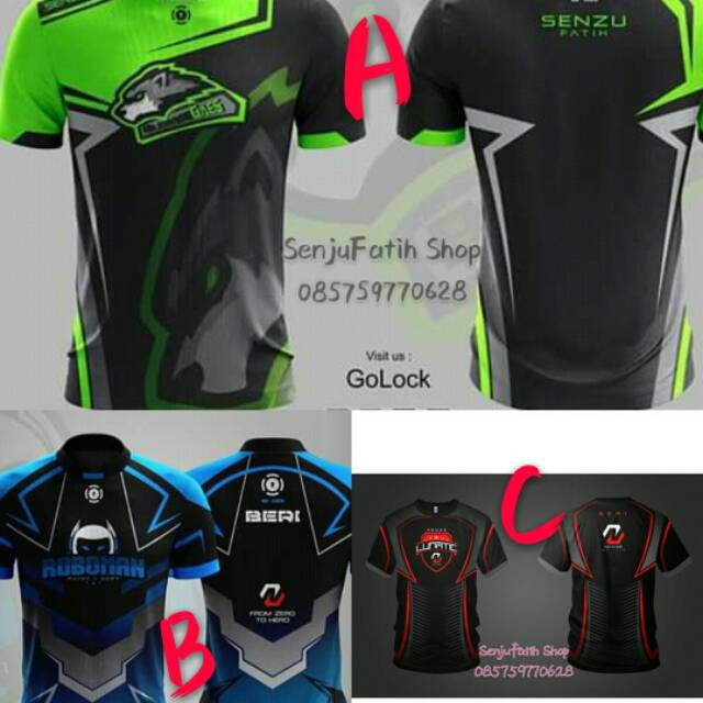 Jersey FULL PRINTING Olahraga Jersey Clan Game