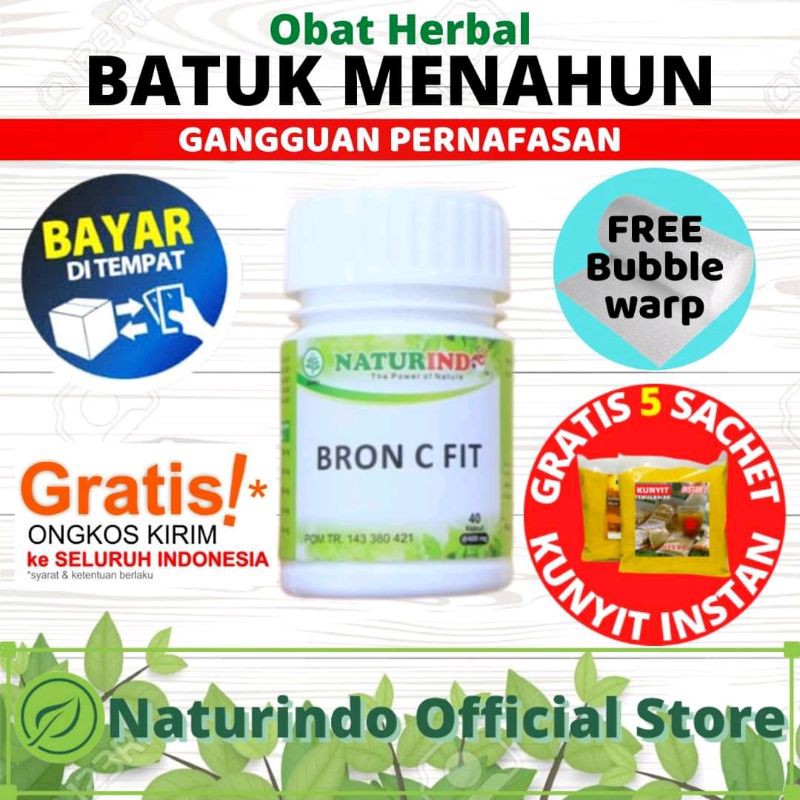 

Obat Batuk BRON C FIT Naturindo Spesial Atasi Pernafasan batuk menahun gurah Paru paru