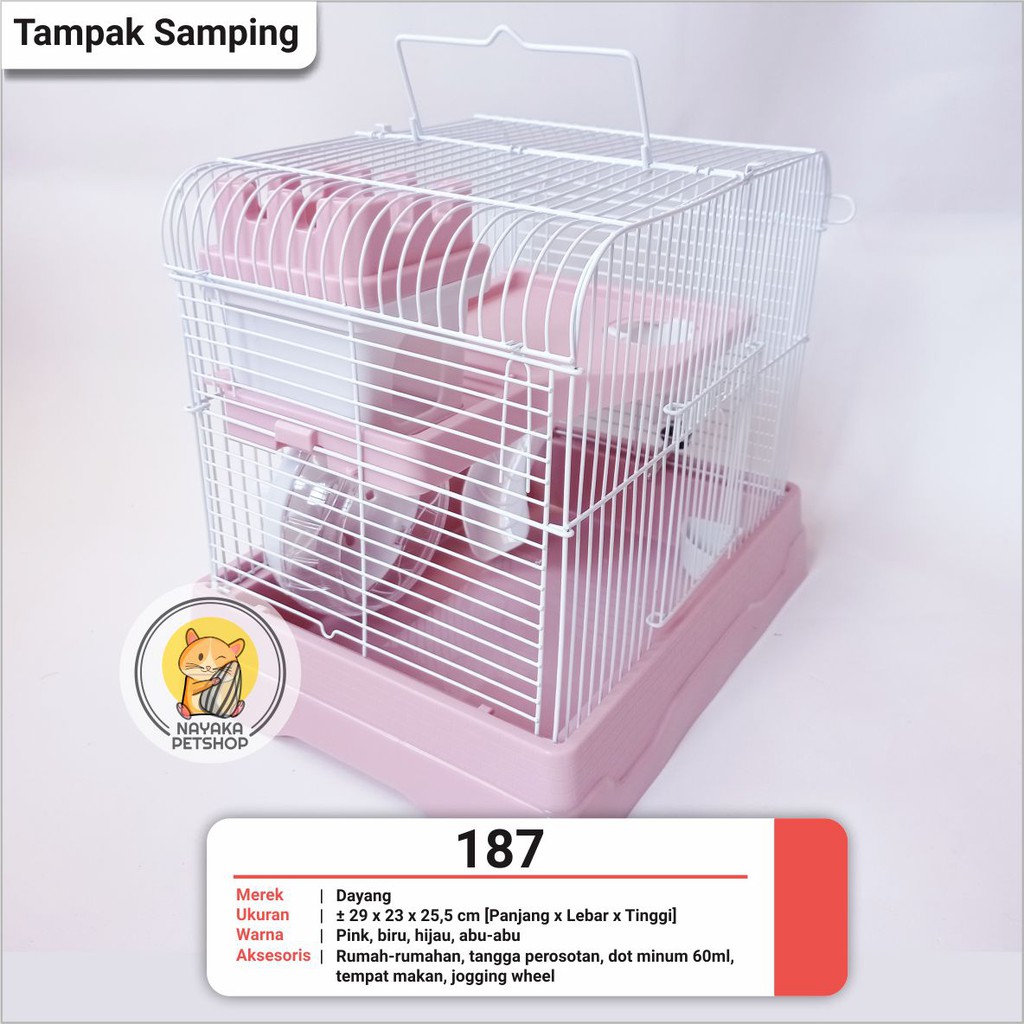 Dayang 187 Kandang Hewan Hamster Tingkat 2 Lantai