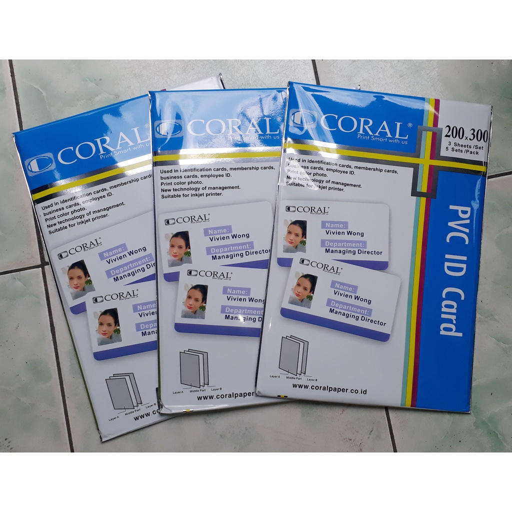 

kertas pvc merek CORAL di jual paketan isi 3 pak