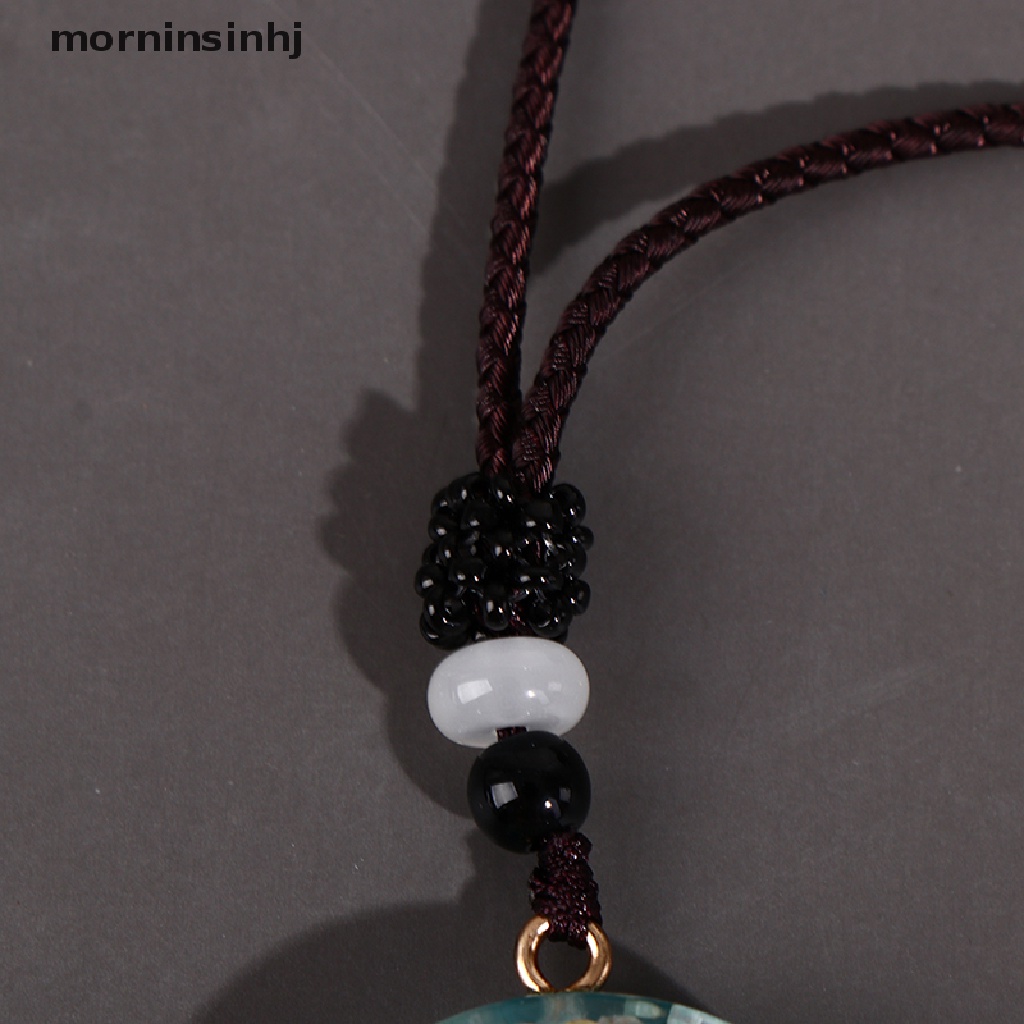 Mornin 1pc Kalung Rantai Liontin Mata Horus Amazonite Untuk Pria / Wanita