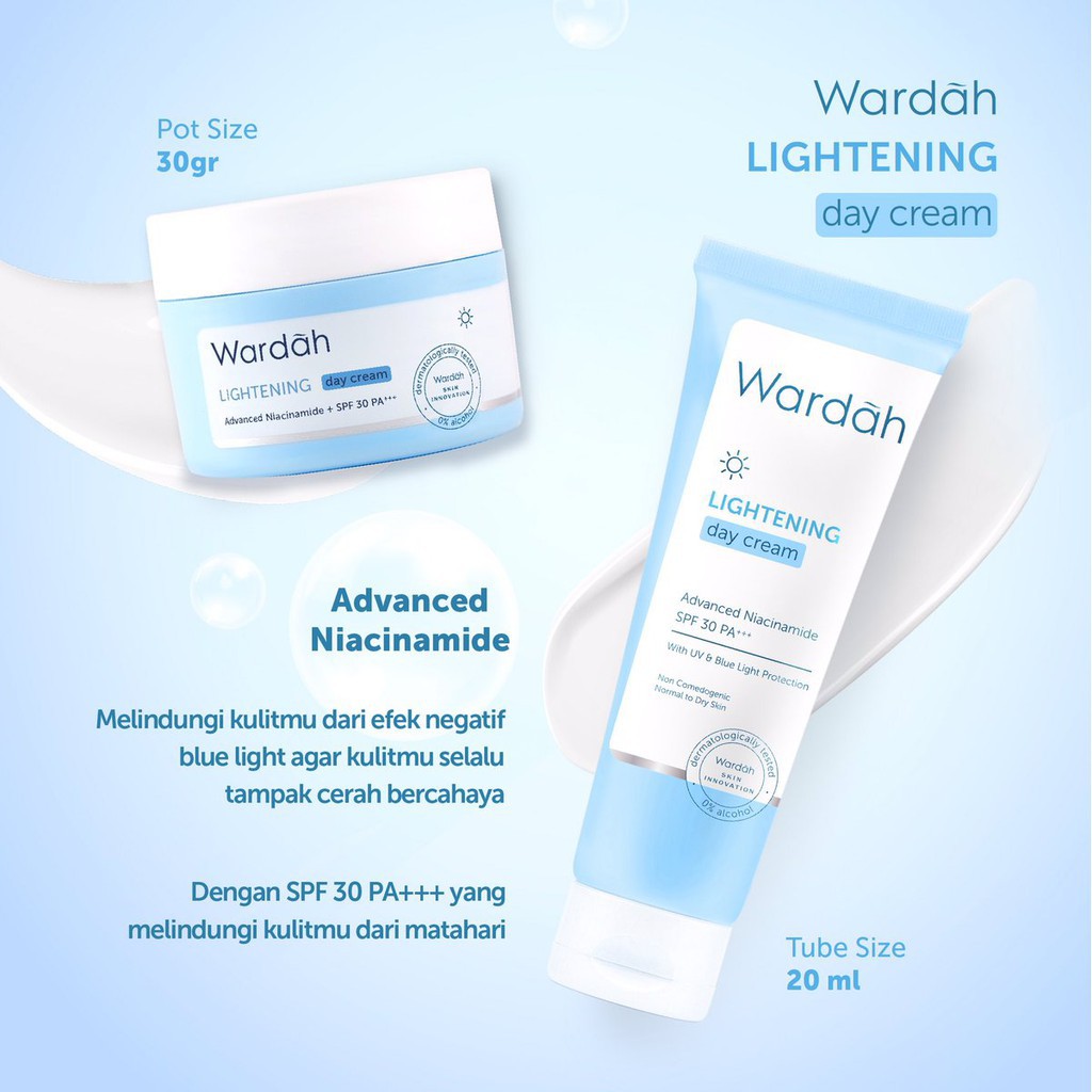 WARDAH LIGHTENING DAY CREAM / NIGHT CREAM / DAY GEL 20ML &amp; 30GR