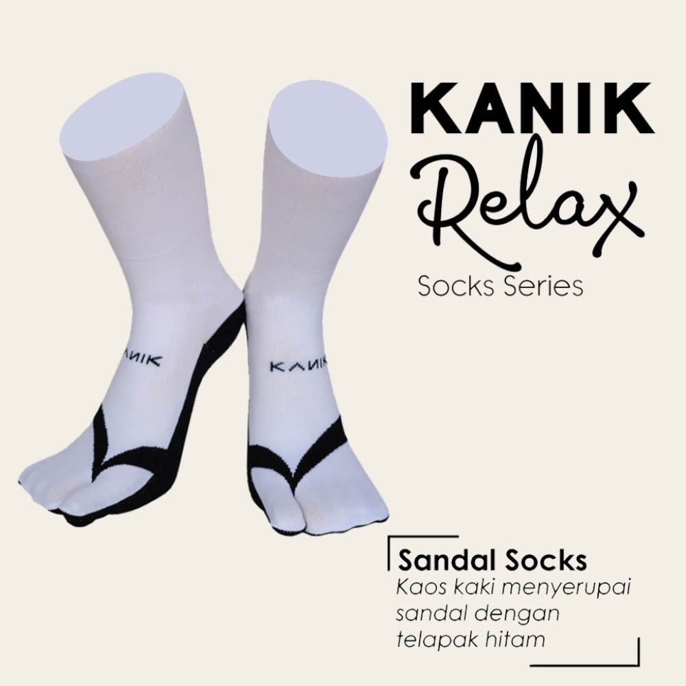 Kanik - Kaos Kaki Infinity Relax Series - Kaos Kaki Jempol Motif Flat - Balet - Sandal