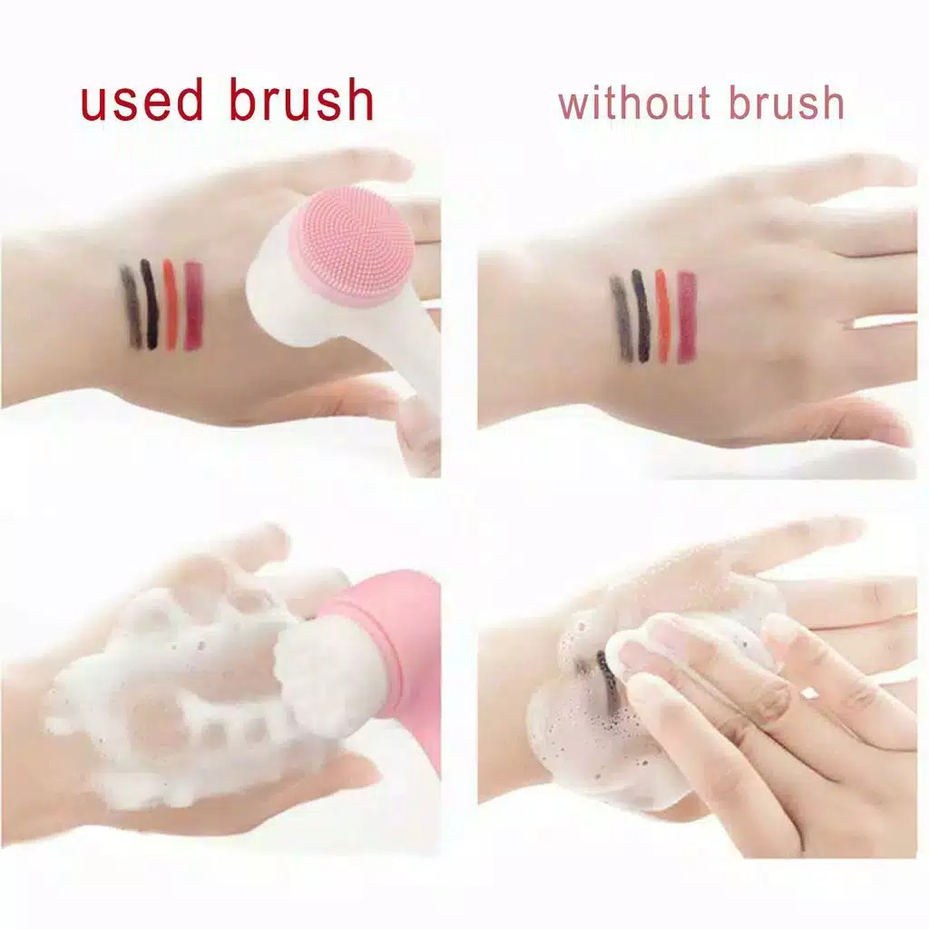 FACIAL BRUSH DUA SISI / SIKAT PEMBERSIH WAJAH / FACE CLEANSING BRUSH / ALAT CUCI MUKA