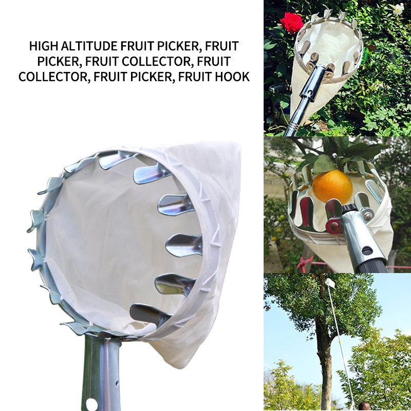 DIDIHOU Jaring Net Pemetik Buah Garden Fruit Picker Collection Head Tool A48 ABUABU