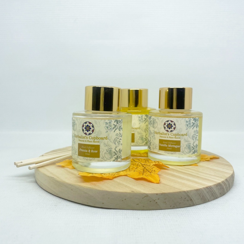 Reed Diffuser Aromatherapy Vanilla Maringue 50ml by Herbalist's Cupboard | Pengharum Ruangan