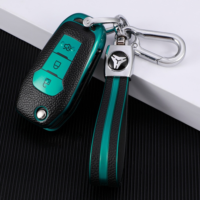 Case Kunci Flip Mobil Cover Bag Holder Untuk Ford Ranger C-Max S-Max Focus Galaxy Mondeo Transit Tourneo Custom Key Shell Holder Bag