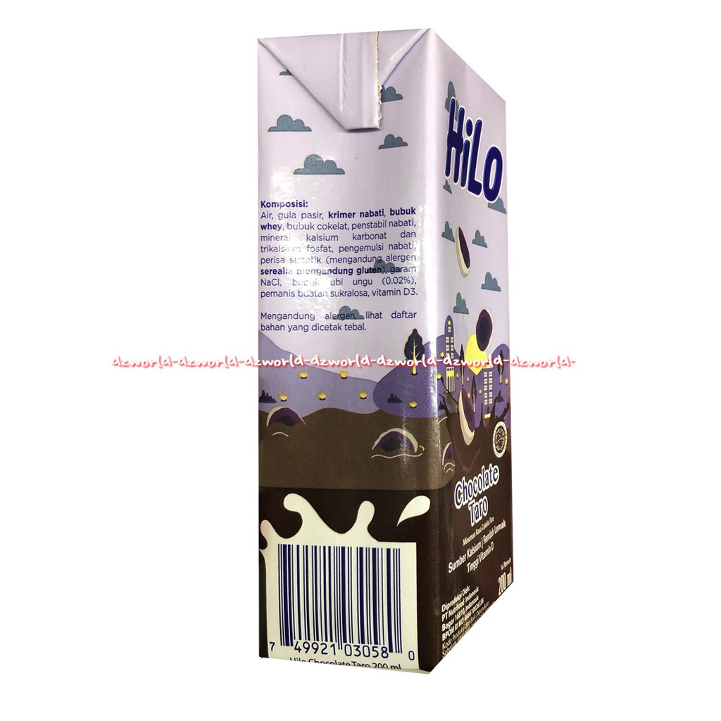 Hilo Kacang Hijau Thai Tea Choco Taro 200ml Minuman Susu UHT Siap Minum hailo