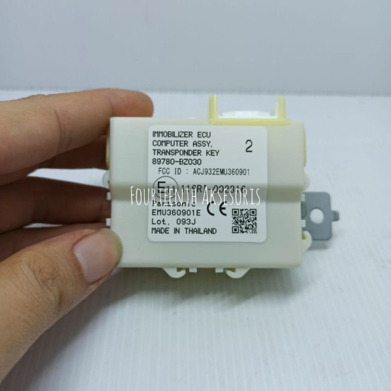 Ecu Komputer Computer Immobilizer Toyota Agya 89780-BZ030 Asli Original