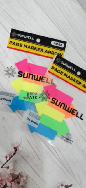 Sticky Notes Pembatas Buku Plastik Lucu Karakter Panah Warna Warni