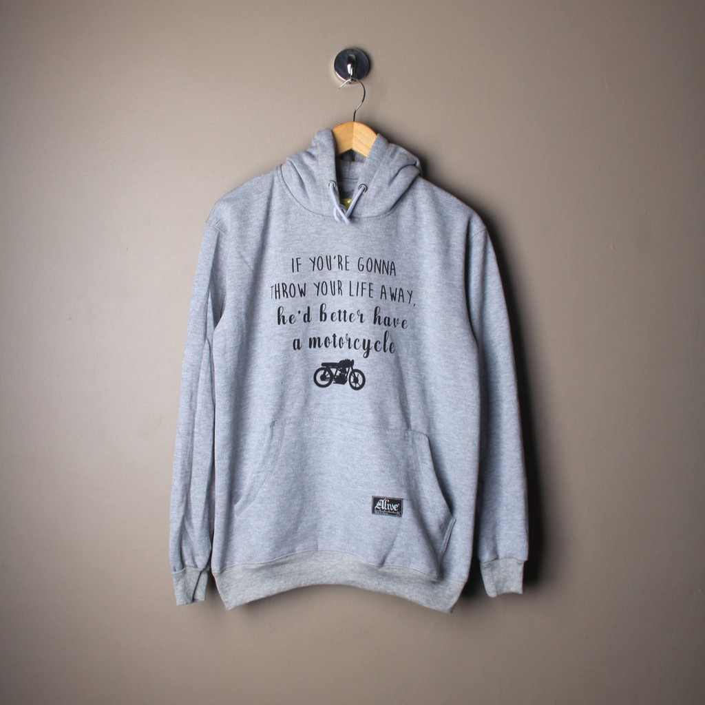 HOODIE JAKET ALIVE SUPPLY MOTORCYCLEIRN RBO