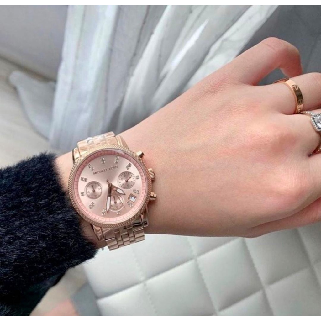 JAM TANGAN WANITA MICHAEL KORS TYPE MK6077 MK 6077 ORIGINAL QUARTZ JAM TANGAN  WANITA IMPORT BEST SE