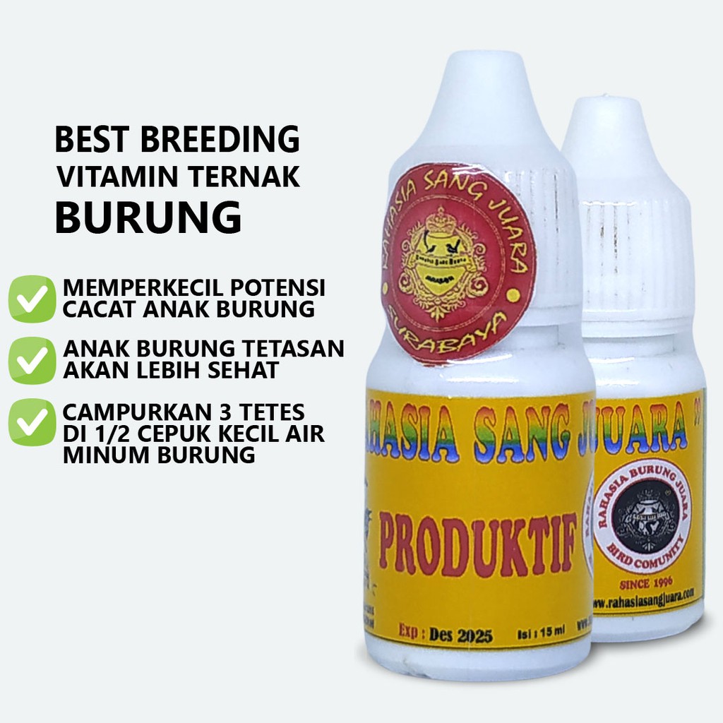 BEST BREEDING VITAMIN TERNAK BURUNG MURAI BATU KENARI LOVEBIRD MENINGKATKAN PRODUKSI TERNAK BURUNG