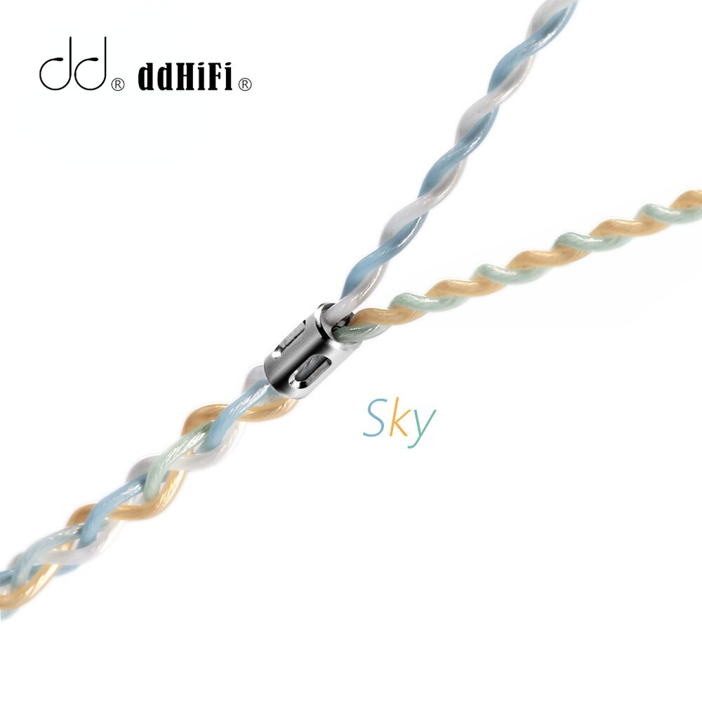 DD ddHiFi BC120B (Sky) Air Series Earphone Cable, 2.5/3.5/4.4mm Plug, MMCX/0.78 2Pin Connector HiFi Upgrade Headphone Cable