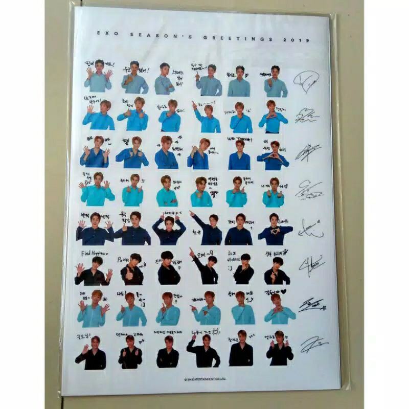 (GET 2) STICKER EXO SEASON GREETING 2019 BACA DESKRIPSI