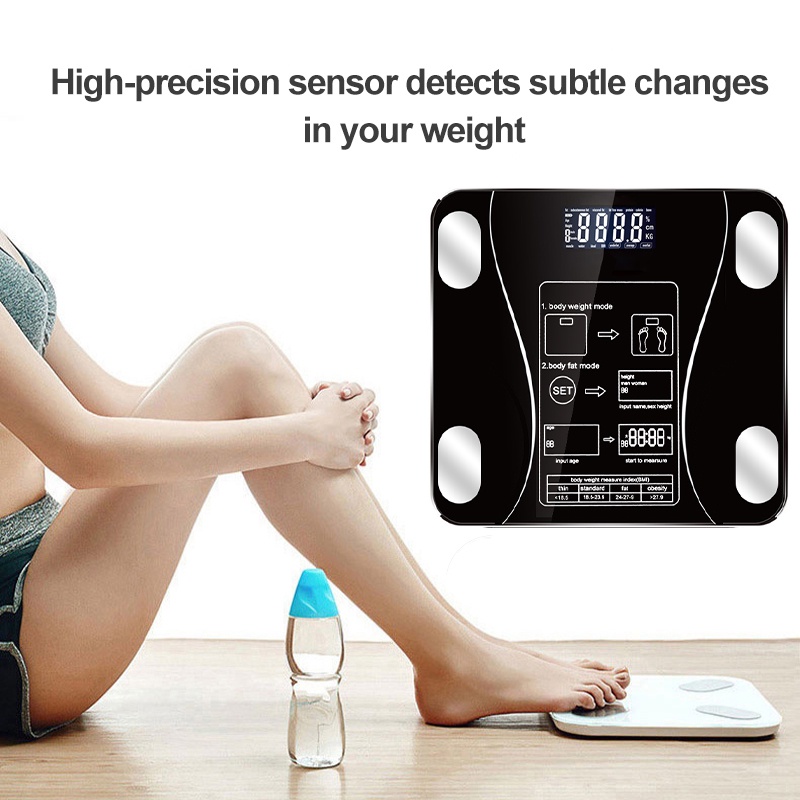 Kaikki Timbangan Badan Digital Body Fat Monitor with App Smart Weight Scale Timbangan Badan WS2