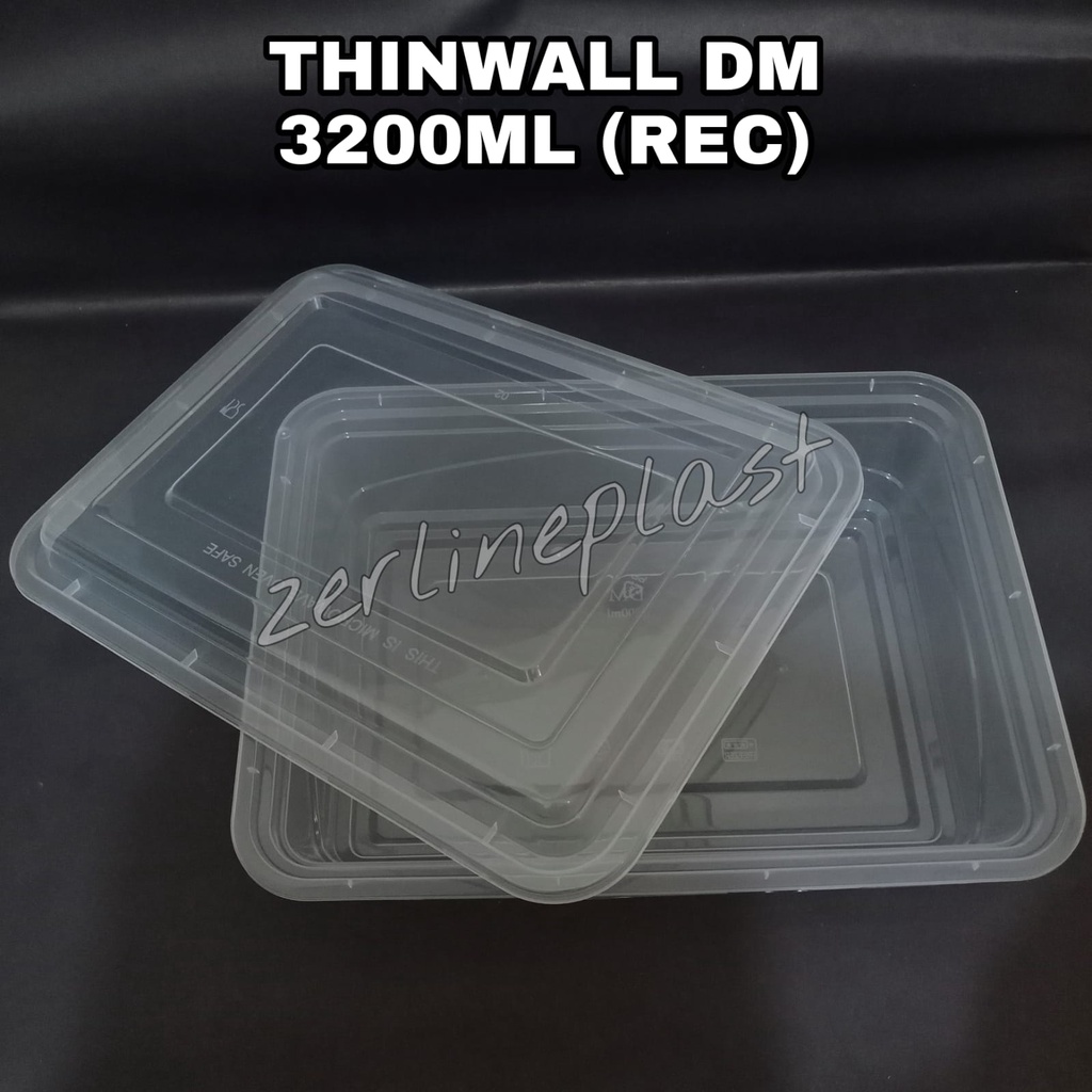 Thinwall DM 3200ml / Kotak Makan (REC / KOTAK) @25pcs