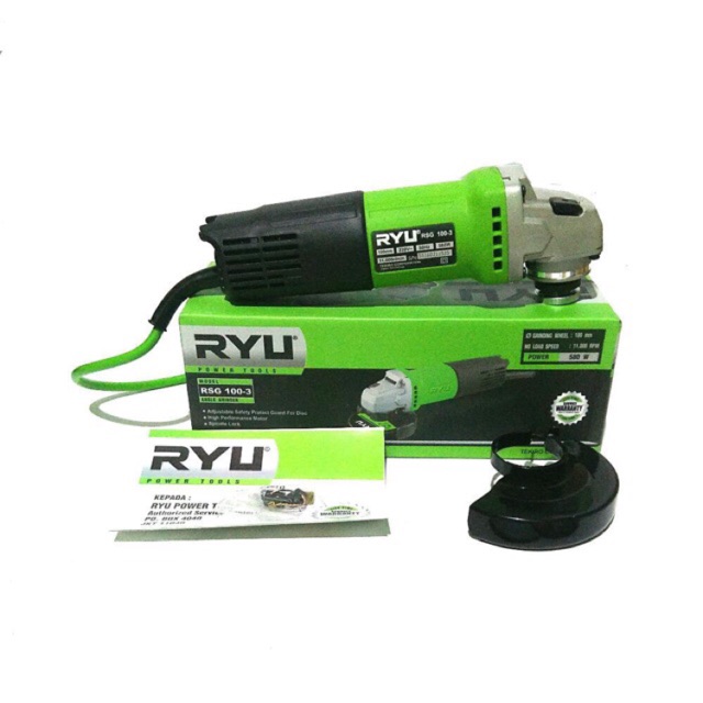 Mesin Gerinda Tangan Ryu 4&quot; / Angle Grinder Ryu RSG 100-3