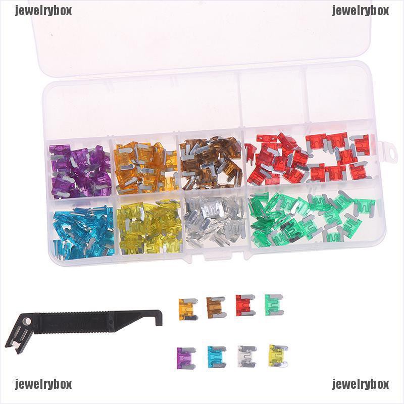 IFASHION - 100Pcs Blade Fuse Mini Micro Low Profile 3a5a7.5a10a15a 20a25a30a untuk Mobil