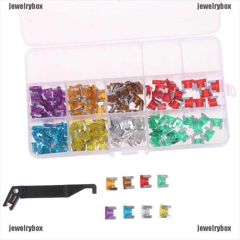 IFASHION - 100Pcs Blade Fuse Mini Micro Low Profile 3a5a7.5a10a15a 20a25a30a untuk Mobil