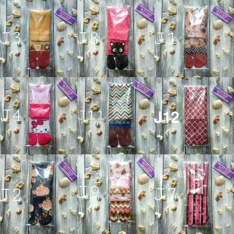 12 MOTIF KAOSKAKI PRINTING MUSLIMAH PRODUKSI SENDIRI BAHAN BAGUS HARGA HEMAT