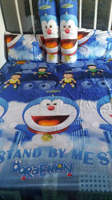 Grosir Sprei Fata New Doraemon Kartun Anak King Queen Single