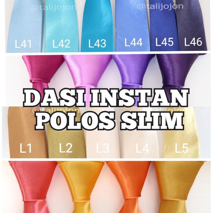 Dasi Dasi Instan Pria Dasi Slim Polos Gold Dasi Biru Dasi Ungu