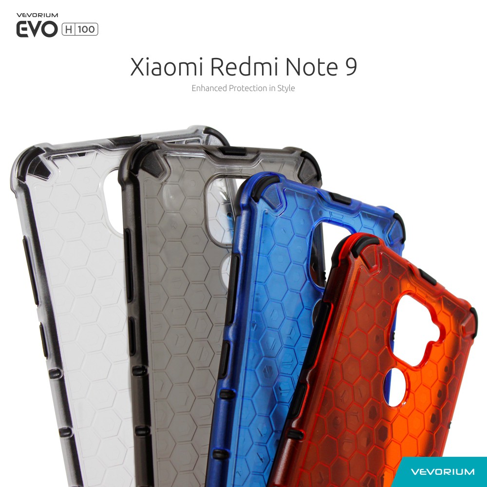 VEVORIUM EVO H100 Xiaomi Redmi Note 9 Biasa Hybrid Hard Case Softcase