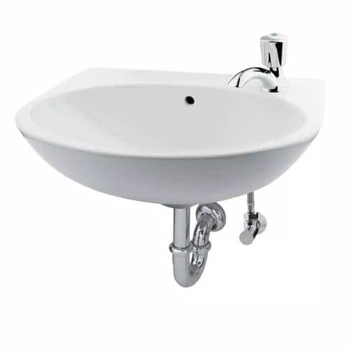 Wastafel Toto LW246J Complete set + Keran wastafel (Sesuai Gambar)