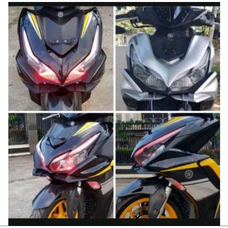 Winglet New Aerox 155 Connected 2021 Hitam doff Merah Putih Grey