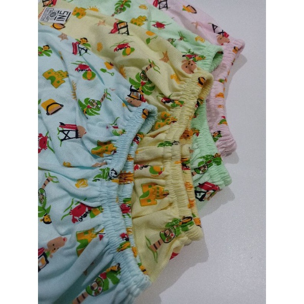 Celana Pendek Bayi SNI Motif Warna Belva Size 6-12 Bulan Bawahan Bayi Celana Harian Bayi 100% Cotton Halus