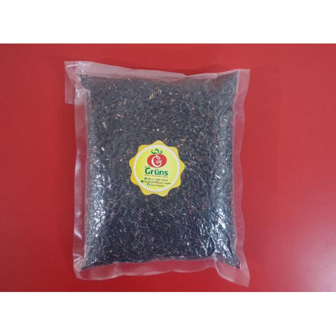 

BERAS- GROW GRUNS - BERAS HITAM ORGANIK / ORGANIC BLACK RICE ( 1 KG ) -UNGGULAN.