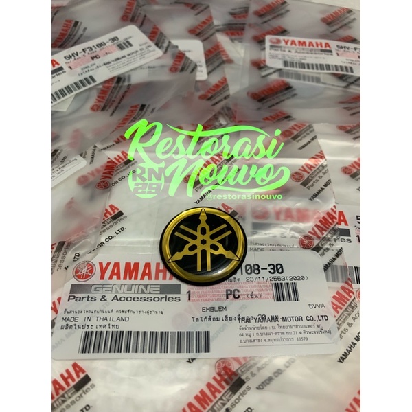 Emblem tameng depan mio original yamaha gold logo garputala mio emblem mio original yamaha emblem ke