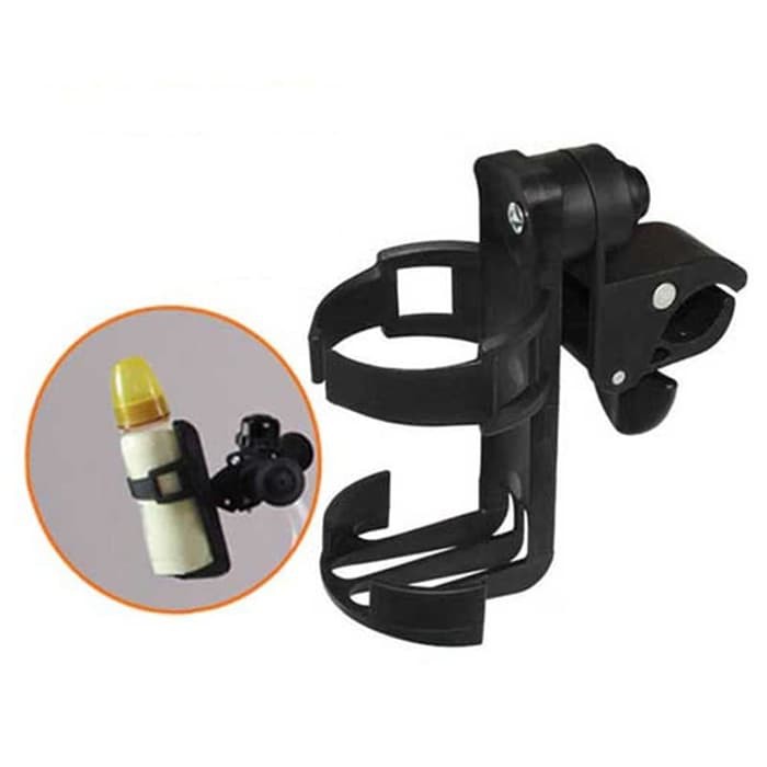 Holder Botol Minum Sepeda Stroller Kereta Bayi - R2229 - Black--Rotateable