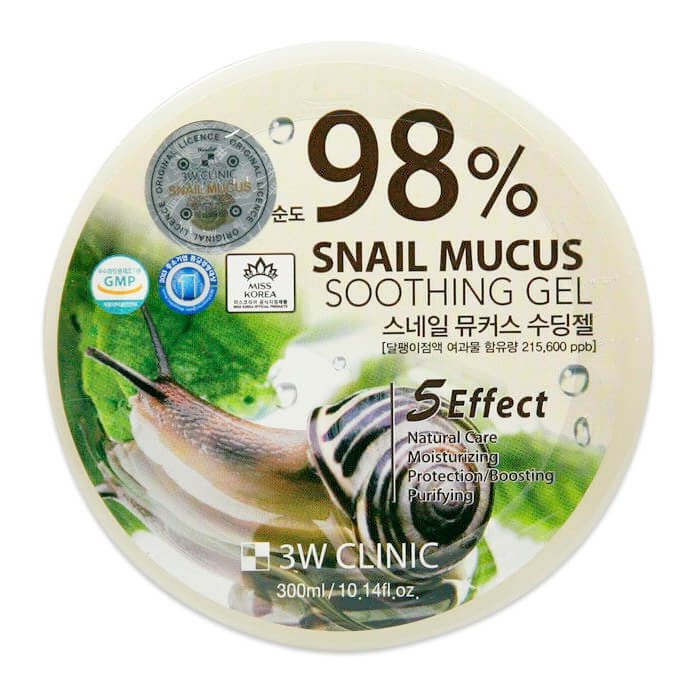 3W CLINIC 98% SNAIL Mucus Soothing Gel 300ml